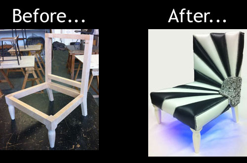 Photo: Disco Chair - before and after