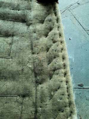 Photo: The Throne: diagonal top stitching.