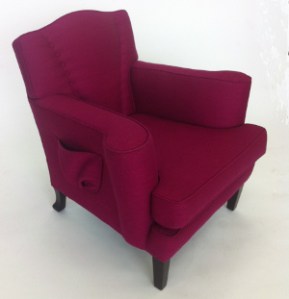 Photo: Magenta Divine chair showing side pockets