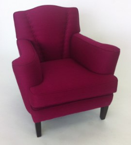 Photo: Magenta Divine chair showing front buttoning