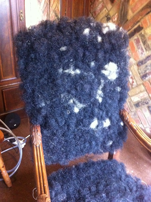 Original hair from the chair washed and re-used