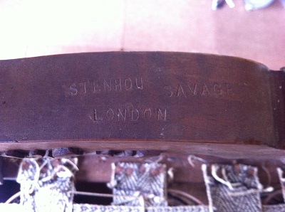Stenhouse and Savage - maker's mark on underside of chair