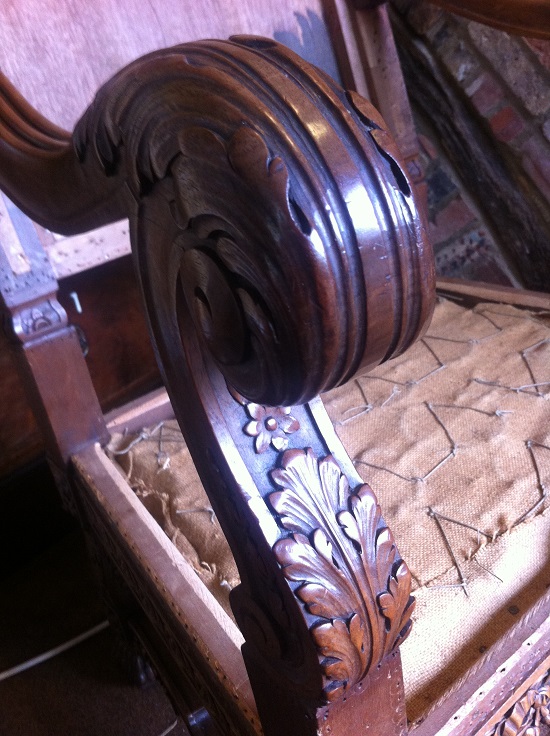 Woodwork after cleaning and polishing