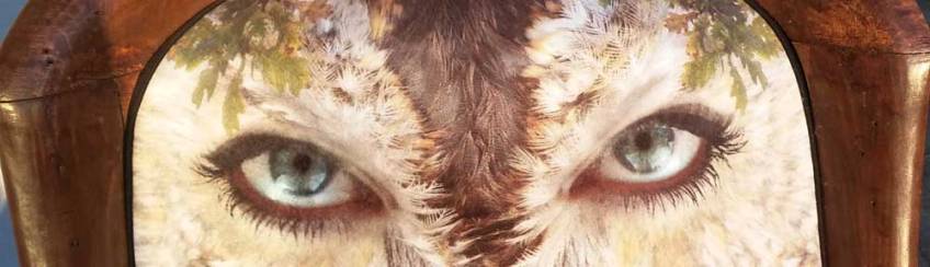 Close-up of my Blodeuwedd chair